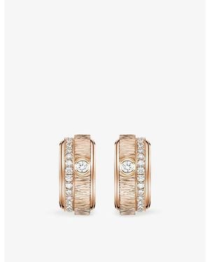 Piaget Possession 18Ct Rose- And 0.34Ct Brilliant-Cut Diamond Hoop Earrings - Metallic