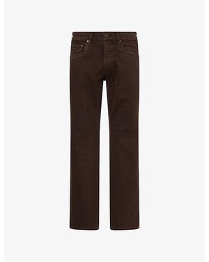 Citizens of Humanity Elijah Perform Straight-Leg Stretch-Denim Jeans - Brown