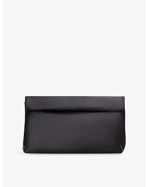 Phase Eight Rollover Satin Clutch Bag - Black