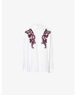 Dries Van Noten Casia Embroidered Cotton Shirt - White