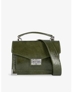 The Kooples Emily Small Suede Shoulder Bag - Green