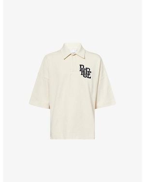 Rhude Boxy Cotton-Piqué Polo Shirt - White