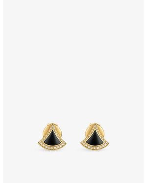 BVLGARI Divas' Dream 18Ct- Onyx And 0.10Ct Pavé-Diamond Earrings - Metallic