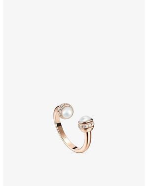 Piaget Possession 18Ct Rose- Mother-Of-Pearl Cabochon And 0.02Ct Brilliant-Cut Ring - Metallic