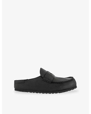 Birkenstock Naples Wrapped Suede Clogs - Black