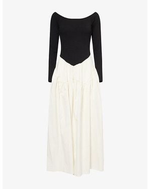Amy Lynn Nancy Off-Shoulder Stretch-Woven Maxi Dress - Black