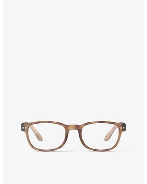 Izipizi #B Square-Framed Reading Glasses - Metallic