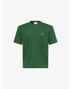 Lacoste Embroidered-Emblem Crew-Neck Cotton T-Shirt - Green