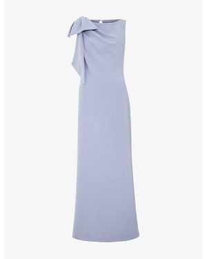 Phase Eight Alana Bow Stretch-Woven Maxi Dress - Blue