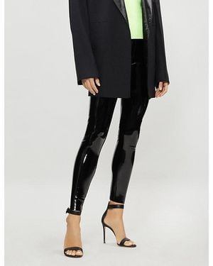 Commando Patent Faux-leather leggings - Black