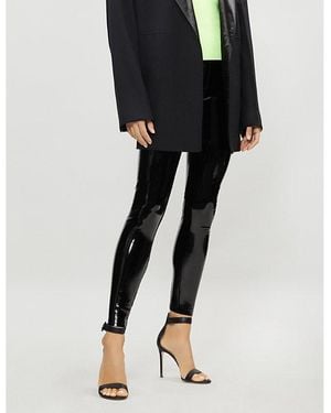 Commando Patent Faux-leather leggings - Black