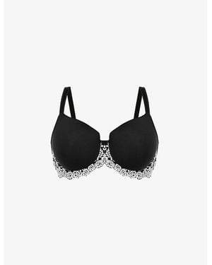 Wacoal Embrace Lace Jersey And Stretch-Lace Contour Bra - Black