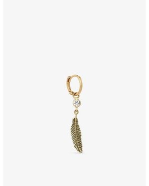 Kismet by Milka Dart 0.04Ct Diamond Drop Huggie - Metallic