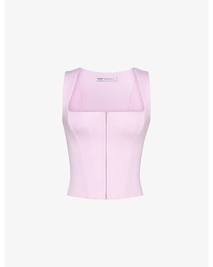 House Of Cb The Balconette Woven Corset Top Xs (D-E Cup) - Pink