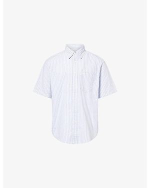 Carhartt Keene Striped Short-Sleeve Cotton Shirt - White