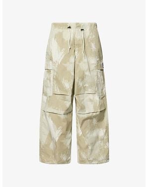 Obey Giant Cargo Cotton-Blend Trousers - Natural