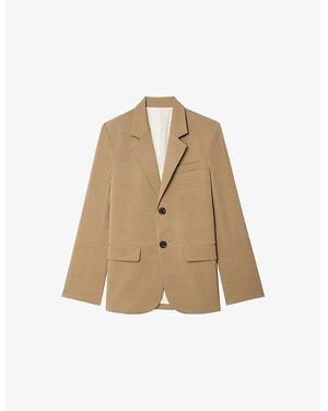 Zadig & Voltaire Vanille Regular-Fit Stretch Cotton-Blend Blazer - Natural