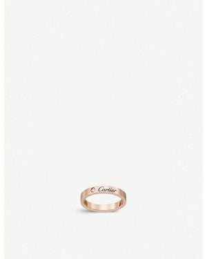 Cartier C De 18ct Rose-gold Wedding Ring - White