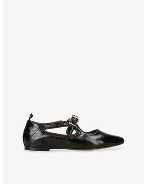 Anonymous Copenhagen Praise Leather Ballet Flats - Black