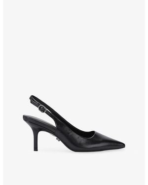 Carvela Kurt Geiger Spirit Heeled Leather Slingback Courts - Black