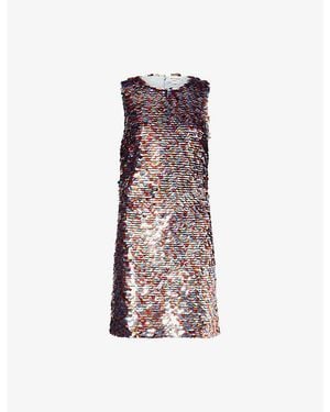 JW Anderson Sleeveless Sequin-Embellished Mini Dress - Purple