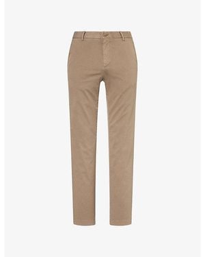 Sunspel Slim-Fit Flat-Front Stretch-Cotton Chino Pants - Natural