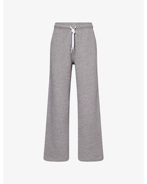 Polo Ralph Lauren Drawstring Wide-Leg Cotton-Blend Jogging Bottoms - Gray