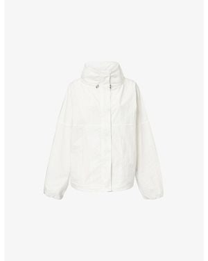 The Couture Club Funnel Neck Shell Jacket - White