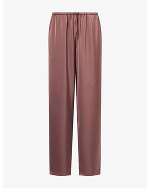 Stylein Meike Relaxed-Fit Crepe Pants - Red