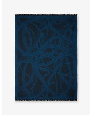 BVLGARI Serpenti Mega Wool Stole - Blue