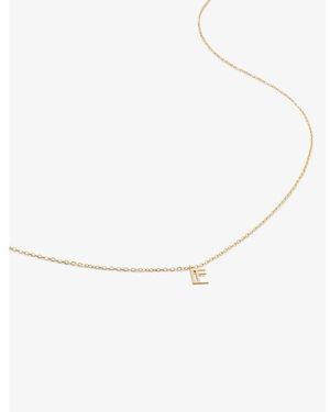 Monica Vinader Small Letter E 14Ct- Pendant Necklace - White