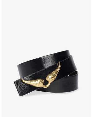 Zadig & Voltaire Rock Reversible Leather Belt - Black