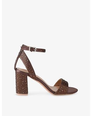 Carvela Kurt Geiger Kianni Crystal-Embellished Heeled Sandals - Brown