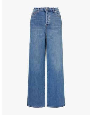 GOOD AMERICAN Vintage Wide-Leg Denim Jeans - Blue
