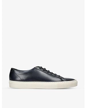 Loake Sprint Contrast-Stich Leather Low-Top Trainers - Blue