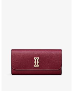 Cartier C De Leather Wallet - Red