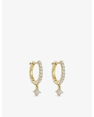 Astley Clarke Interstellar 14Ct- And 0.19Ct Lab-Grown Diamond Drop Earrings - Metallic