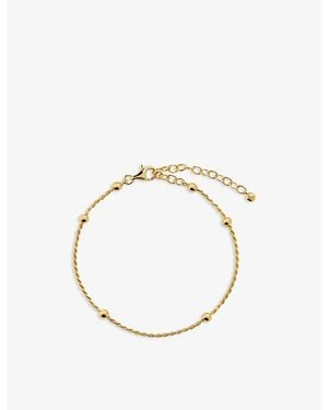 Monica Vinader Beaded Rope Sterling- Chain Bracelet - Metallic