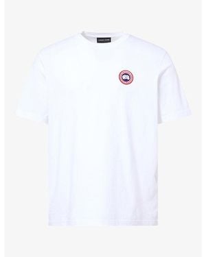 Canada Goose Ocra Brand-Badge Cotton T-Shirt - White