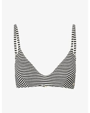 WE Are Tala Crinkle Scoop Underwired Bikini Top - Black