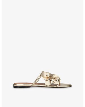 Zimmermann Orchid Leather Sandals - Natural