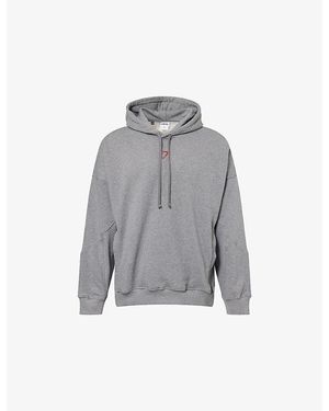 GYMSHARK Power Logo-Print Cotton-Blend Hoody - Grey