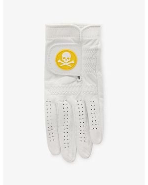 G/FORE Signature Leather Golf Glove - White