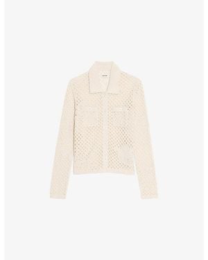 Zadig & Voltaire Voltyz Crochet Linen And Cotton Cardigan - White