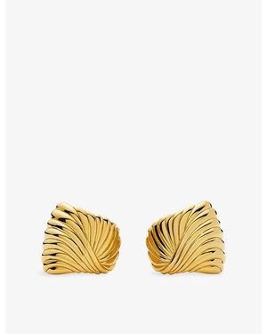 Missoma Ripple 18Ct Plated Brass Stud Earrings - Yellow