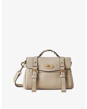 Mulberry Alexa Mini Leather Satchel Bag - Natural