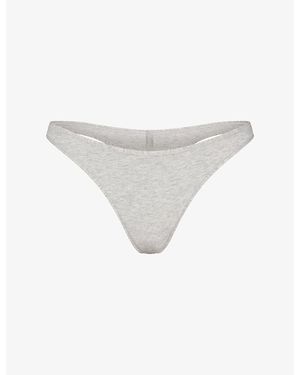 Skims Everyday Cotton Thong - White