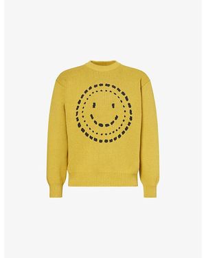 Heresy Smiler Motif Cotton Jumper - Yellow