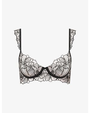 Bluebella Amarosa Floral Embroidered Lace Bra - Multicolour