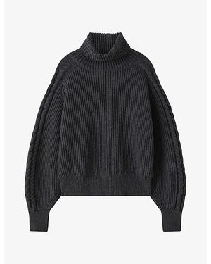 JOSEPH Alodina Roll-Neck Merino-Wool Jumper - Black